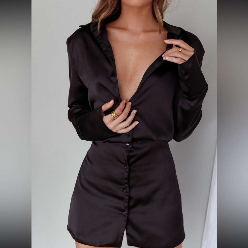 Selfie Leslie collared shirt dress
